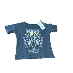 Kiss world tour Graphic T-Shirt Gray Size 18 Months